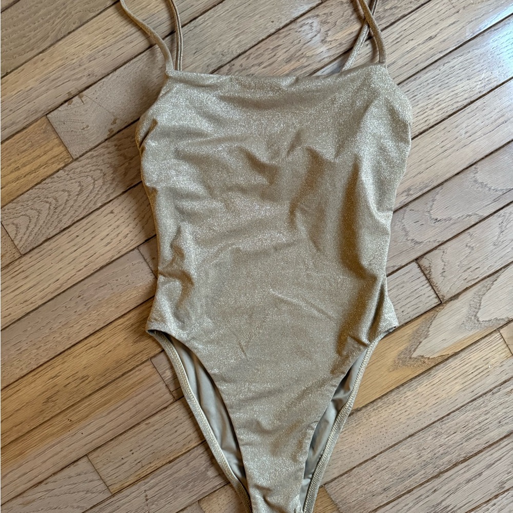 NWT - Vitamin A Shimmering Gold Swimsuit